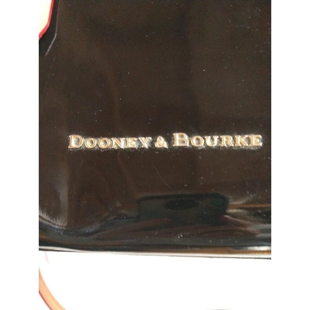 Dooney & Bourke Black & Beige Patent Leather Tote/crossbody & Wristlet Set - Picture 9 of 16